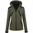thumbnail image 1 of Azrian Clearance Tops Plus Size Women Long-sleeved Windbreaker Plush Jacket Outdoor Mountaineering Overcoat, 1 of 3