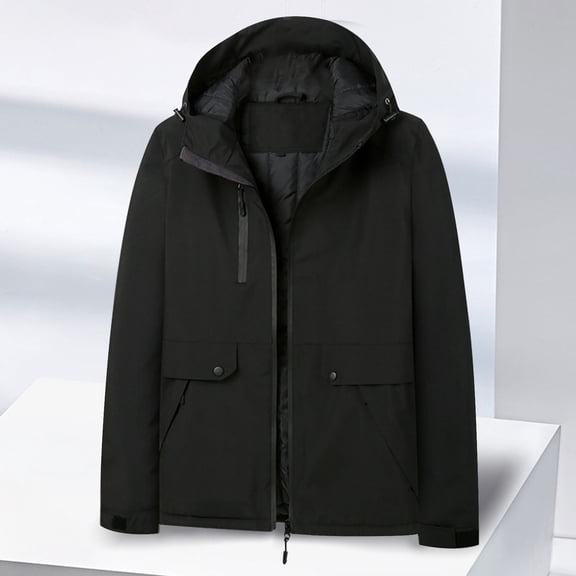 Azrian Clearance Tops Plus Size Womens Winter Warm Outdoor Leisure Charge Coat Men's And Women's Windproof And Rainproof Mountaineering Suit Group Purchase Work Suit