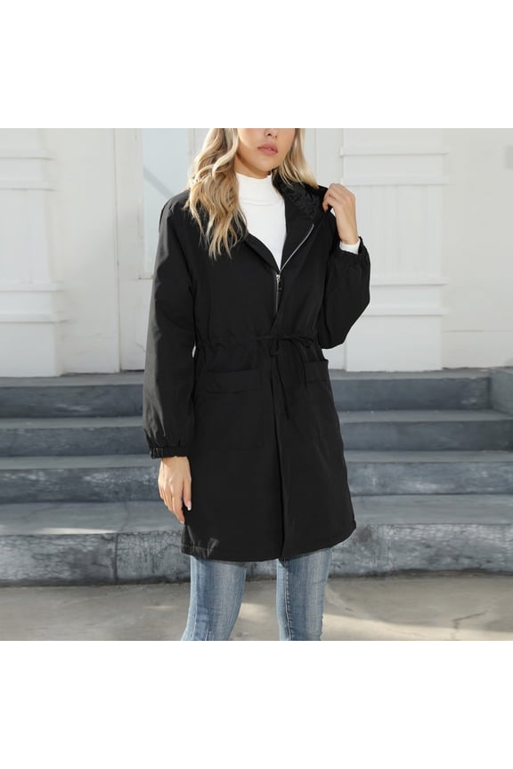 Clearance Women's Windbreaker Jacket, Autumn Winter Waterproof and Warm Outdoor Charging Suit For Women Outdoor Breathable, Plush And Thickened Climbing Suit, Trendy Jacket