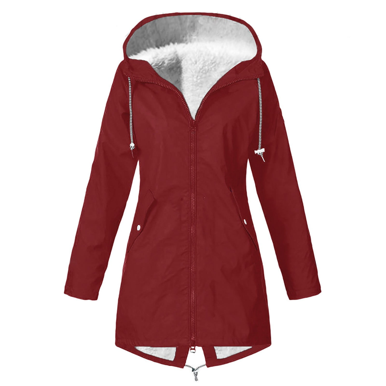 Plush Parka Hooded Windbreaker