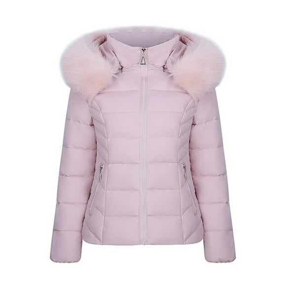 Azrian Clearance Women's Winter Cotton Padded Jacket Coats Women's Winter Cotton Jacket With Hood, Waist, And Plush To Overcome Outer Coat