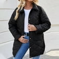 thumbnail image 1 of Azrian Clearance Womens Outwear Jackets Tops Ladies' Fall And Winter Solid Color Cotton Jacket With Warm Pockets Long Sleeved Hooded Casual Jacket, 1 of 7