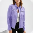 thumbnail image 1 of Azrian Coats for Womens,Plus Size Winter Blazer Jacket Tops Saving,Women's Casual Leather Jacket with Standing Collar Slim Fitting Solid Color Coat for Women on, 1 of 6