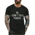 thumbnail image 1 of Azrian Deals Mens T-Shirt Tops Summer Beach Funny Graphic Racerback Sayings Letter Print Blouse, 1 of 6
