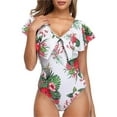 thumbnail image 1 of Azrian Women Bikini Print Splicing Swimwear One-piece Swimsuit Beachwear, 1 of 6