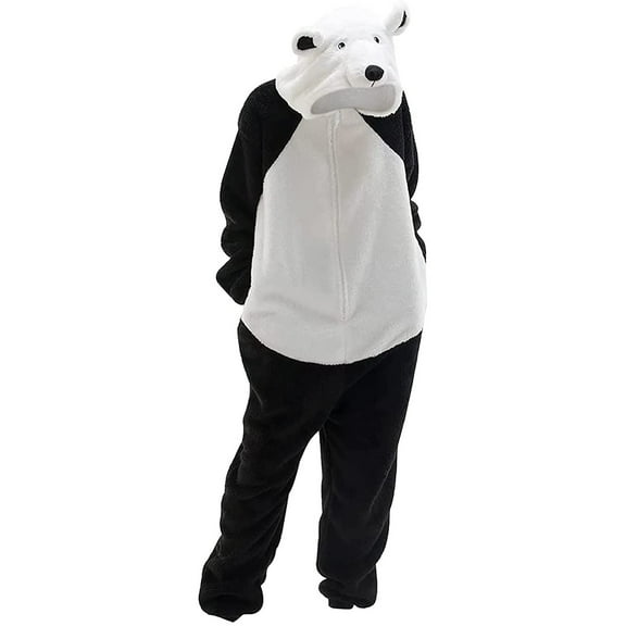 Azrian Unisex Adult Bear Sleepwear Onesie Winter Pocket Loose Funny Thicken Pajamas
