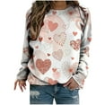 thumbnail image 1 of Azrian Deals Womens Shirts Valentine'S Day Sweatshirt Long Sleeve Pullover Tunic Tops Clearance, 1 of 6