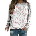 thumbnail image 1 of Azrian Deals Womens Shirts Valentine'S Day Sweatshirt Long Sleeve Pullover Tunic Tops Clearance, 1 of 6