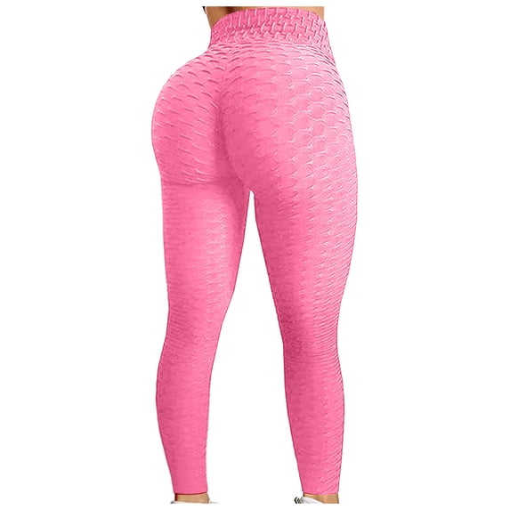 Azrian Fashion Casual Pants for Womens,Bubble Hip Lifting Exercise Fitness Running High Waist Yoga Pants