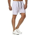 thumbnail image 1 of Azrian Fashion Man Solid Elastic Waist Mid Waist Loose Pockets Bandage Short Pants, 1 of 4