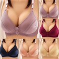 thumbnail image 1 of Azrian Full Figure Womens Plus Size Bras,Woman's Printing Thin Front Buckle Adjustment Chest Shape Bra Underwear No Rims Clearance Sales Today Deals Prime, 1 of 6