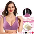 thumbnail image 1 of Azrian Full Figure Womens Plus Size,Women's Solid Bra Wire Free Underwear One-Piece Bra Everyday Underwear, 1 of 6