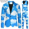 thumbnail image 1 of Azrian Men Suit Men's Fashion Christmas Suit Jacket + Vest + Suit Pants Three-piece Suit, 1 of 6