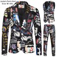 thumbnail image 1 of Azrian Men Suit Men's Fashion Christmas Suit Jacket + Vest + Suit Pants Three-piece Suit, 1 of 6