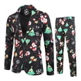 thumbnail image 1 of Azrian Men Suit Men'sFashion Christmas Christmas Suit Jacket + Suit Pants Two-piece Suit, 1 of 4