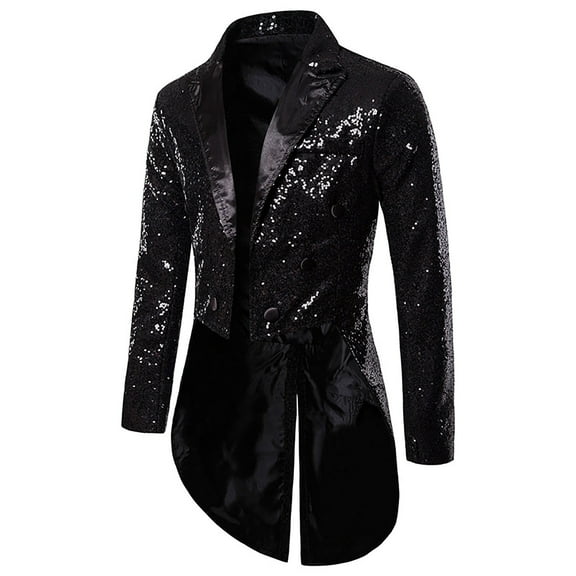 Azrian Men's Autumn and Winter Fashion Personality Sequins Casual Suit Jacket