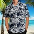 thumbnail image 1 of Azrian Men's Blouses Shirts,Mens Causal Button Shirts,Men's Hawaiian Print Lapel Short Sleeve Shirt Boy Trendy, 1 of 6