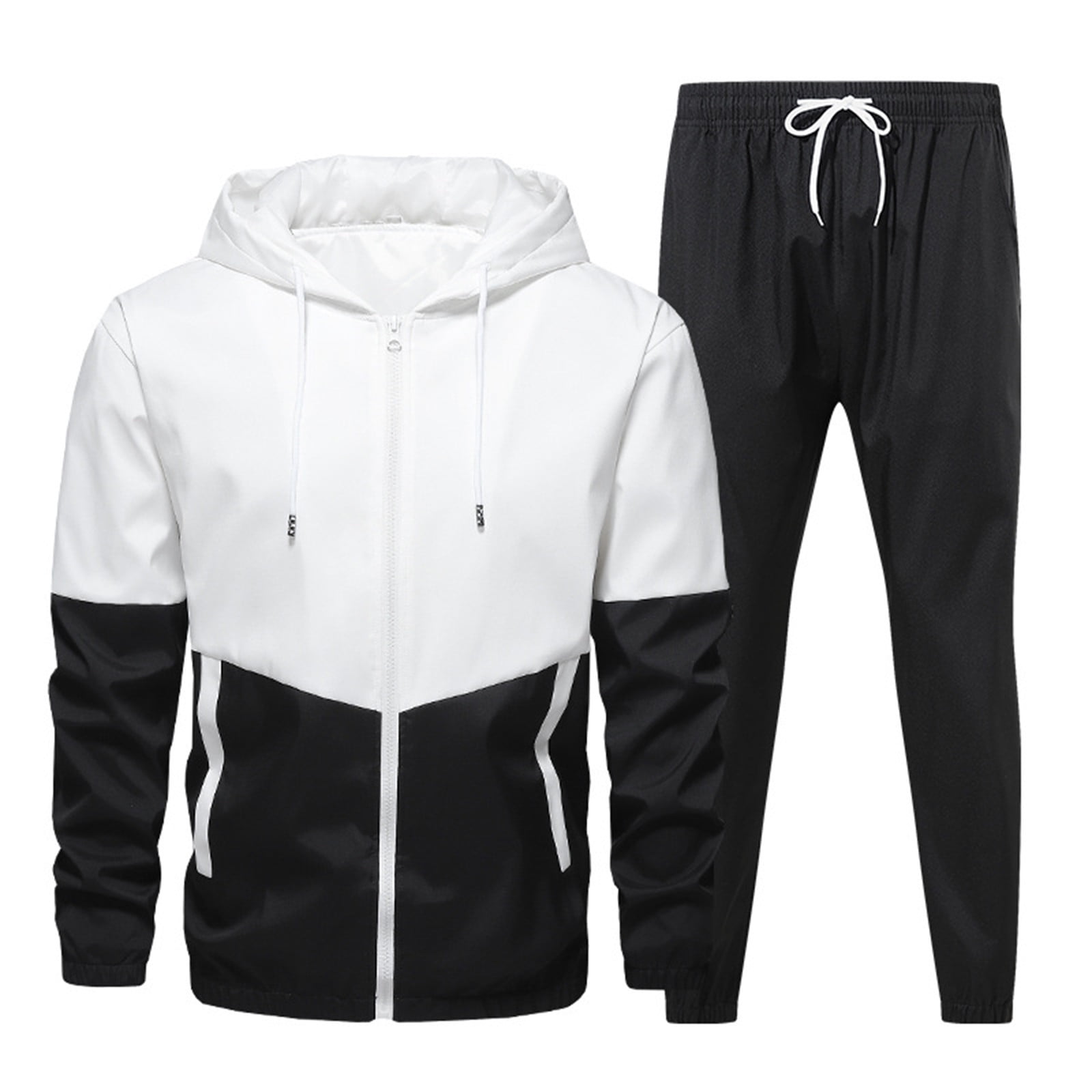 Splicing Long-Sleeved Shirt Casual Sports Trousers Suit Splicing Long-Sleeved Shirt Casual Sports Trousers Suit