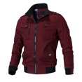 thumbnail image 1 of Azrian Men's Casual Zip-Up Jacket Men's Spring And Solid Color Multi Pocket Zipper Jacket Coat, 1 of 2