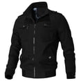 thumbnail image 1 of Azrian Men's Casual Zip-Up Jacket Men's Spring And Solid Color Multi Pocket Zipper Jacket Coat, 1 of 2