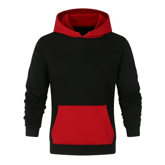 Azrian Men's Warm and Cozy Hooded Sweatshirt for Autumn and Winter Men's Casual Fashionable Long Sleeved Hooded Pocket Top Long Sleeve Hooded Blouse