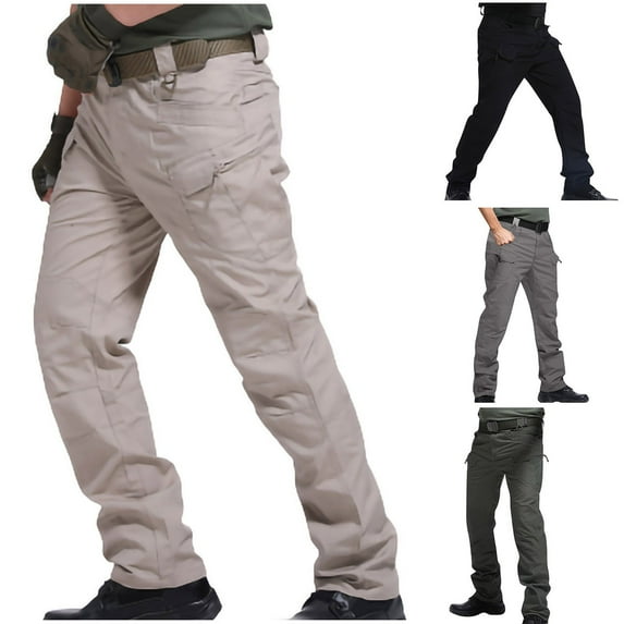 Azrian Mens Jeans Relaxed Fit Clearance,Mens Pants Fashion Multiple Pockets Cargo Trousers Work Wear Combat Safety Cargo Pocket Pant Fall Saving on Sale