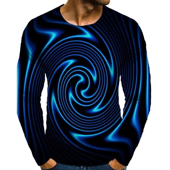 Azrian Deals Mens Pullover Tops Casual Slim Fit Long Sleeve T-Shirt Clearance