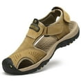 thumbnail image 1 of Azrian Outdoor Men'S Leather Non-Slip Anti-Kick and Anti-Collision Beach Sandals, 1 of 3