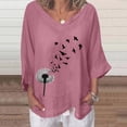 thumbnail image 1 of Azrian Plus Size Blouses Fashion Women's Summer V-Neck Short Sleeve Print Casual T-shirt Blouse Clearance Sale, 1 of 4