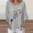 thumbnail image 1 of Azrian Plus Size Blouses Fashion Women's Summer V-Neck Short Sleeve Print Casual T-shirt Blouse Clearance Sale, 1 of 4