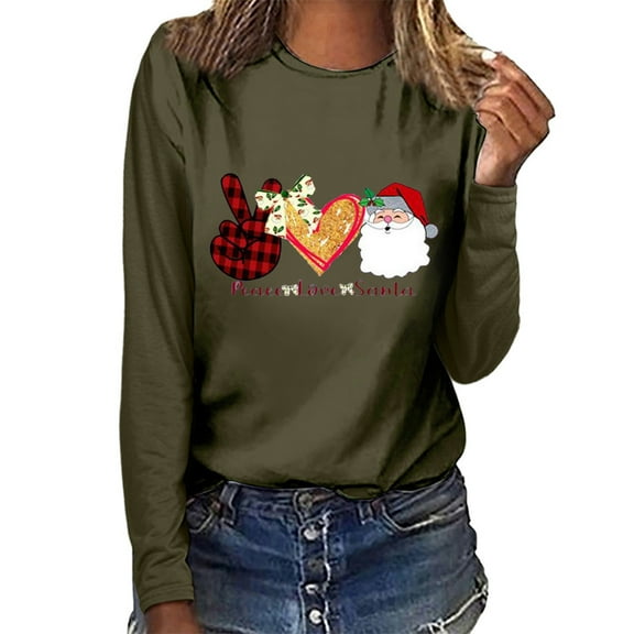 Azrian Plus Size Christmas Sweatshirts Womens 2023 Saving,Oversize Christmas Pullover Long Sleeve Hoodies for Women Christmas Top Casual Long Sleeve Sweatshirt Pullover Blouse 2023 Deal on Sale
