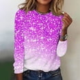 thumbnail image 1 of Azrian Plus Size Long Sleeve Tops for Womens,Women's Printed Round Neck Pullover Long Sleeved Casual Women's, 1 of 4