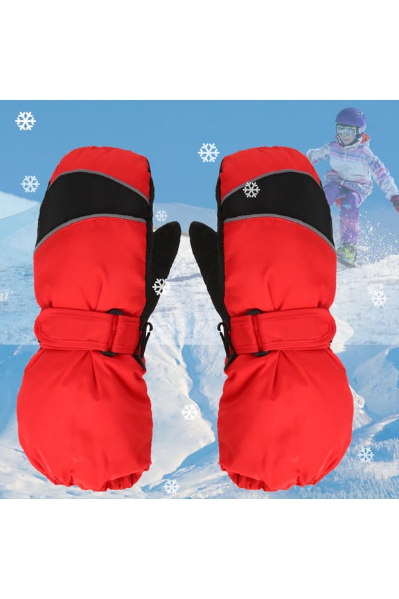 Plus Size Sweats for Womens,Toddler Girls Boys Snow Gloves Kids Ski Winter Gloves Waterproof Windproof Children Warm Mittens Free Size,Red