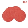 thumbnail image 1 of Azrian Round Braided Placemats Set of 4 Washable Round Placemats for Kitchen Table 15 inch Round Table Mats for Dining Tables, 1 of 4