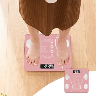 Limicar Body Weight Scale, Pink Bath Scales for Weight, Personal Scale Digital Body Weight with Large Backlit Display Bathroom, Ultra Slim Waist