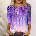 thumbnail image 1 of Azrian Shirt Clearance Women's Print Long Sleeve Tops Loose Blouse Casual Tee Shirts Tunic, 1 of 5