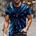 thumbnail image 1 of Azrian Shirts for Men Short Sleeve Clearance,Men Casual Round Neck 3D Digital Printing Pullover Fitness Sports Shorts Sleeves T Shirt Blouse, 1 of 5