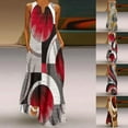 thumbnail image 1 of Azrian Summer Dresses,Plus Size Women Dress Women Casual Loose Printed Tank Dress Beach V-neck Pocket Sundress Sleeveless Dresses, 1 of 5