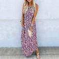 thumbnail image 1 of Azrian Summer Dresses 2023 Women Casual Loose Summer Printed Tank Dress Beach Sundress Crewneck Sleeveless Dresses Clearance Sales Today Deals Prime, 1 of 1