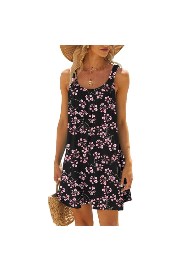 Summer Dresses Women's Beach Dress Bikini Beachwear Coverups Casual Vacation Short Summer Halter Dresses