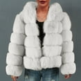 thumbnail image 1 of Azrian Winter Coats for Women,Warm Fluffy Faux Fur Jackets,Plus Size Womens Ladies Solid Warm Faux Coat Jacket Winter Turn Down Collar Outerwear Fuzzy Jacket Coat Jackets for Women, 1 of 5