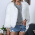 thumbnail image 1 of Azrian Winter Coats for Women,Warm Fluffy Faux Fur Jackets,Plus Size Womens Ladies Solid Warm Faux Coat Jacket Winter Turn Down Collar Outerwear Fuzzy Jacket Coat Jackets for Women, 1 of 8