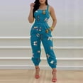 thumbnail image 1 of Azrian Women Suit Clearance Women's Jumpsuits Women's Overalls With Suspenders And Printing Casual Jumpsuit, 1 of 6