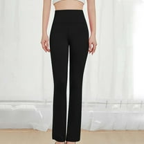 Azrian Women's Athleisure Yoga Leggings Activewear Clearance Women Fashion Solid Color High Waisted Fitting Boot Cut Yoga Full Length Pants