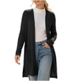 thumbnail image 1 of Azrian Women’s Open Front Duster Cardigan, Casual Long Sleeve Layering Sweater Sizes S-2XL, 1 of 8
