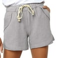thumbnail image 1 of Azrian Deals Women's Plus Short Pants Clearance, Womens Plus Size Drawstring Casual Elastic Waist Pocket Loose Solid Shorts Pants, 1 of 6