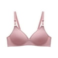 thumbnail image 1 of Azrian Women's Plus Size Seamless Comfy Bra,Bra Soild Wire Free Underwear One-Piece Bra Everyday Small Cup Underwear L Size,Pink on Sales, 1 of 2