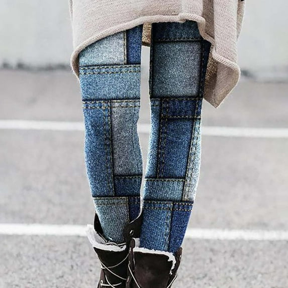 Azrian Women's Plus Size Swearpants Fashionable Worsted Printing Slim Skinny Boots Pants Leggings In Fall And Winter