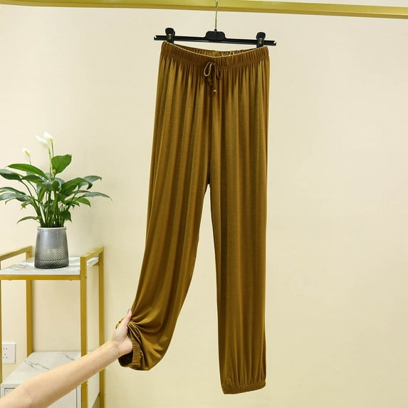 Azrian Women's Plus Size Swearpants High Waisted Home Thin Casual Pocket Loose Oversized Wide Leg Pants