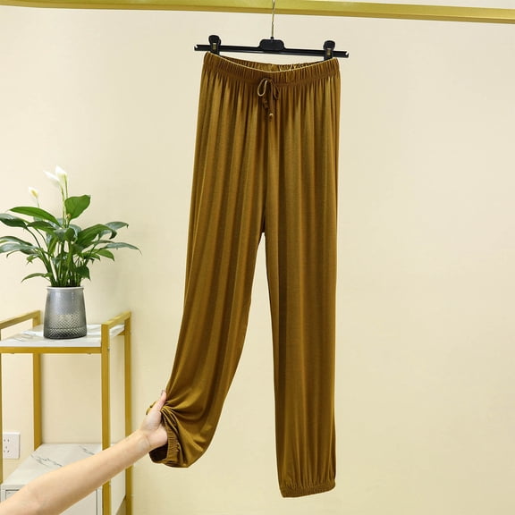 Azrian Women's Plus Size Swearpants High Waisted Home Thin Casual Pocket Loose Oversized Wide Leg Pants